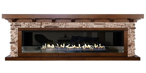 Линейный биокамин Firezo Chalet 60 Темный дуб, стандарт Линейный биокамин Firezo Chalet 60 Темный дуб, стандарт